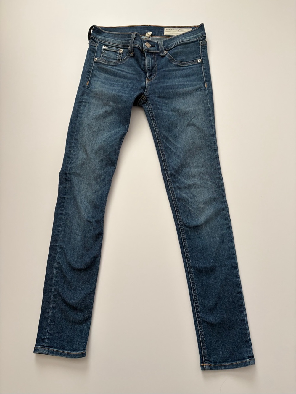 Rag & Bone JEAN Capri Skinny Jeans Size 26 Dark Blue Low Rise Ankle